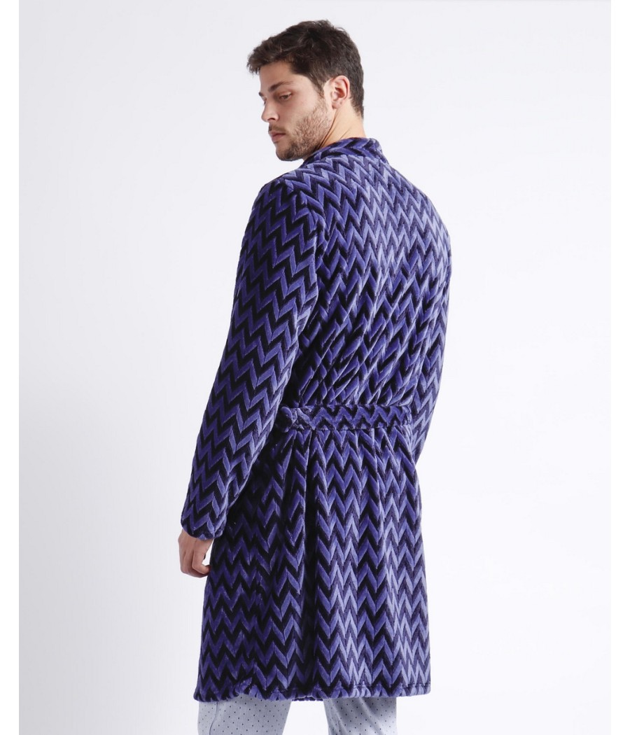 Bata invierno hombre Admas Classic jacquard azul