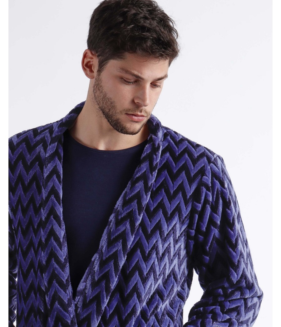 Bata invierno hombre Admas Classic jacquard azul