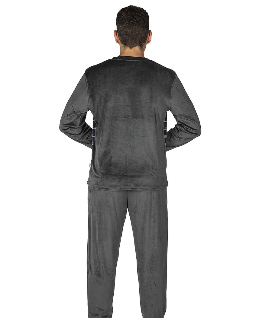 Pijama invierno hombre Javier Golmar rayas microvelour