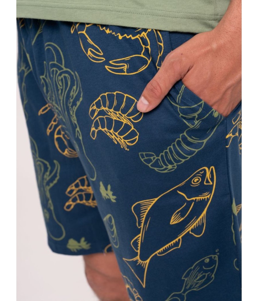 Pijama verano hombre Muydemi Ocean algodón