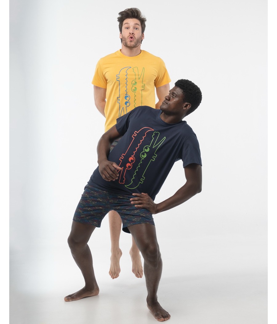 Pijama verano hombre Little Unicorn 3 piezas marino