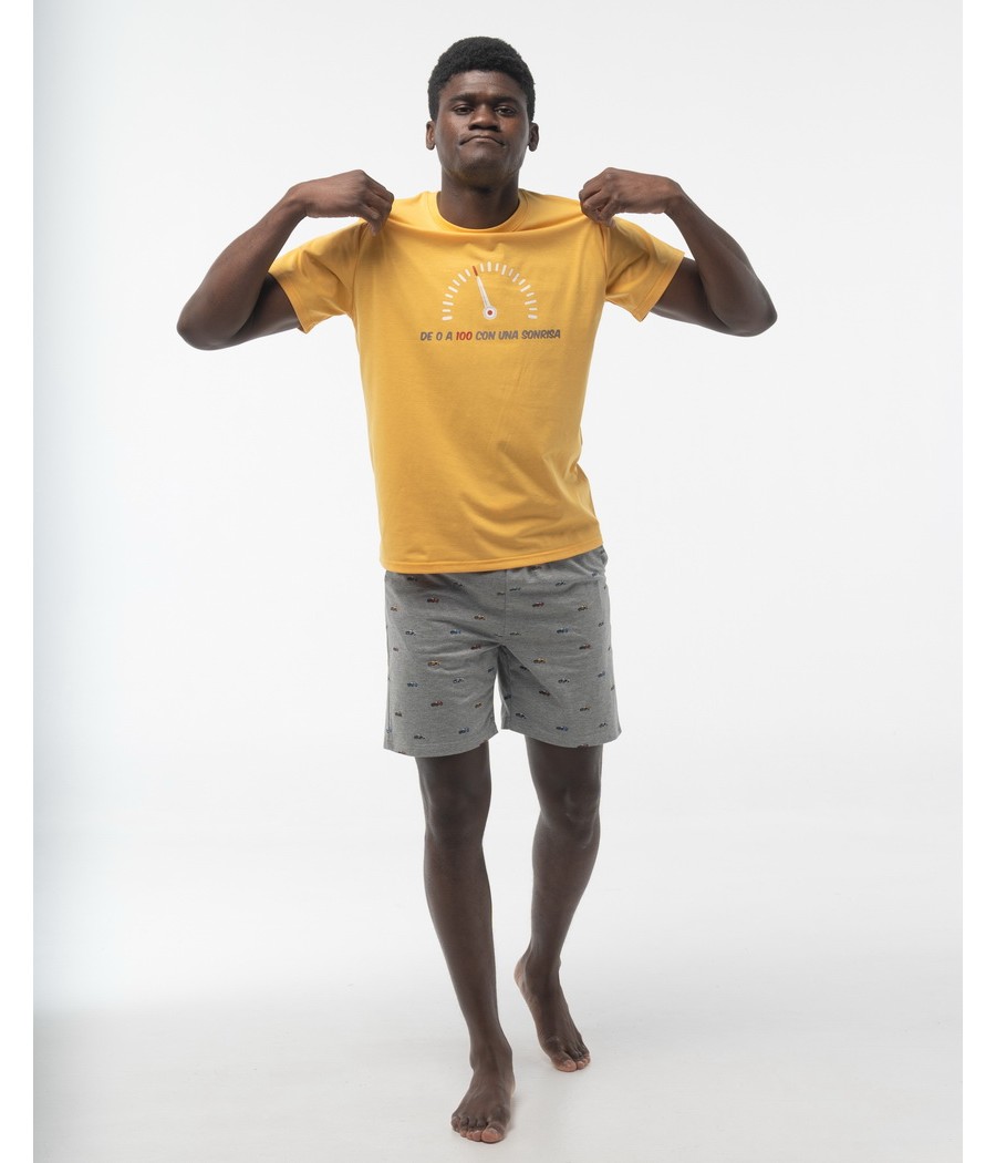 Pijama verano hombre Little Unicorn mostaza
