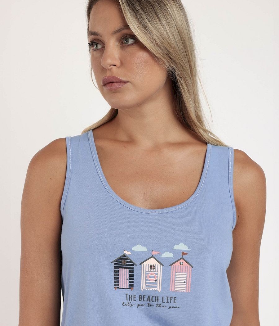 Pijama verano mujer ADMAS Beach azul