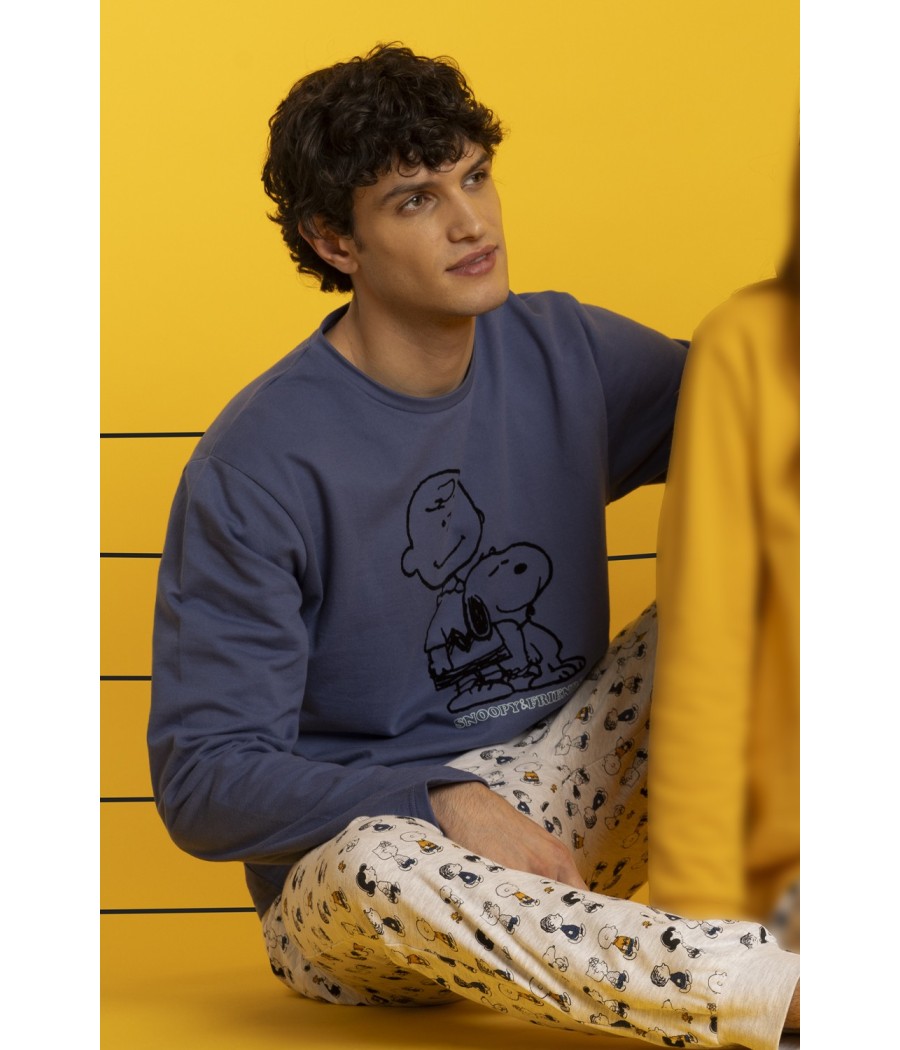 Pijama invierno hombre PEANUTS Snoopy algodón