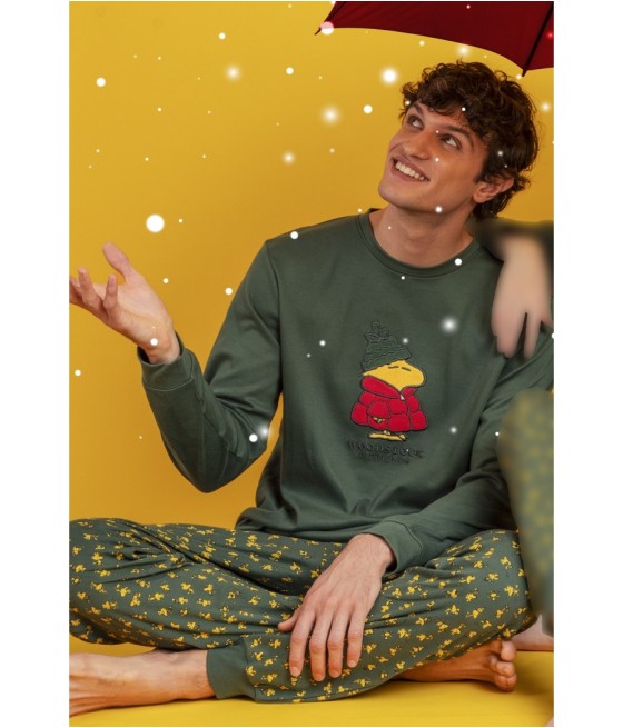 Pijama invierno hombre Peanuts Emilio familiar algodón