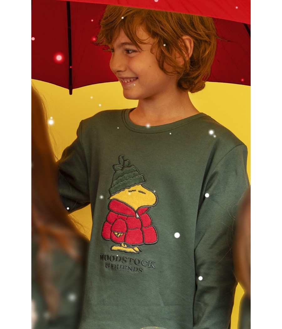 Pijama invierno niño Peanuts Emilio familiar algodón