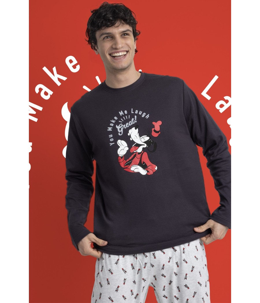 Pijama invierno hombre Disney Goofy Me Laugh algodón