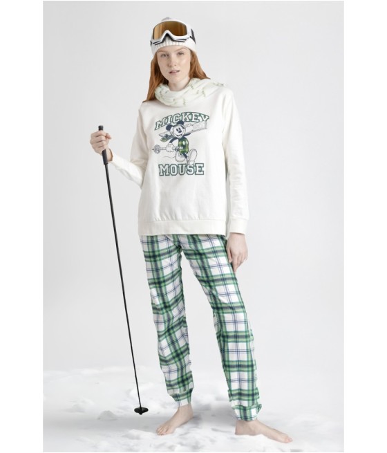 Pijama invierno mujer DISNEY 28 sky mouse algodón
