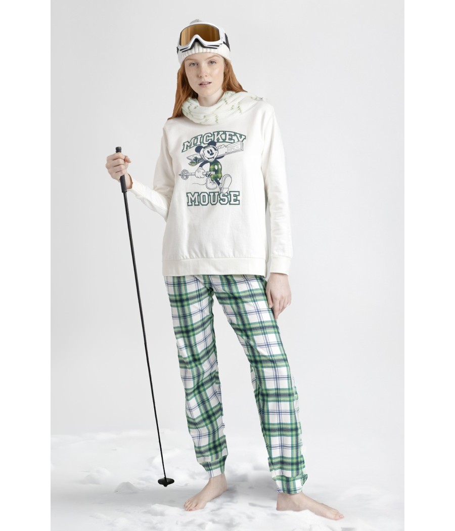 Pijama invierno mujer DISNEY 28 sky mouse algodón