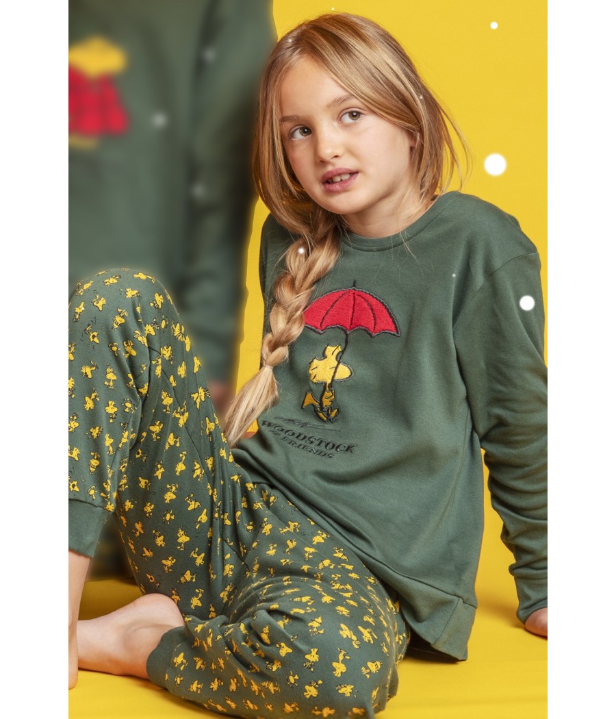 Pijama invierno niña Peanuts Emilio algodón