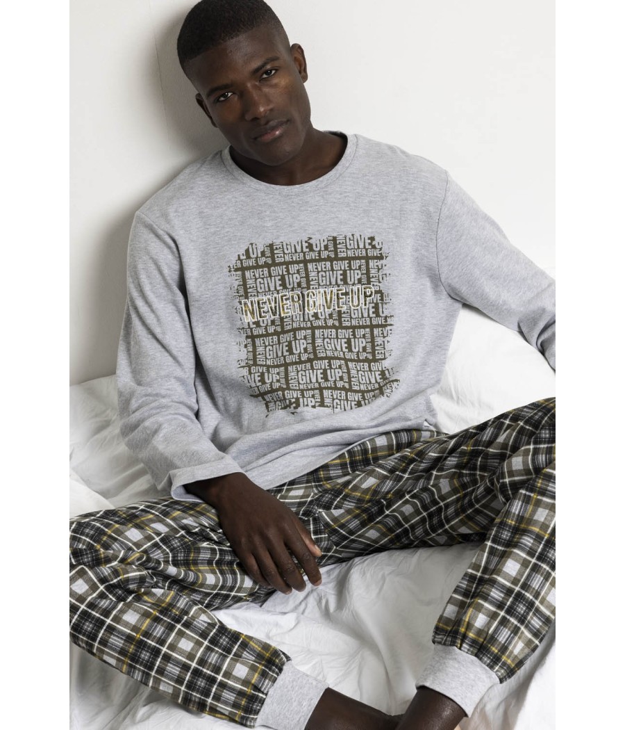 Pijama invierno hombre Admas Never Give