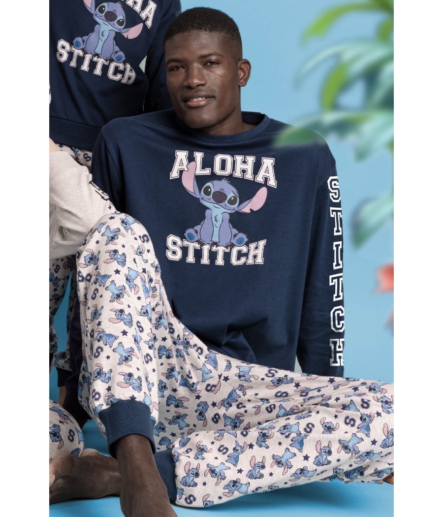 Pijama invierno hombre Disney Stitch Aloha