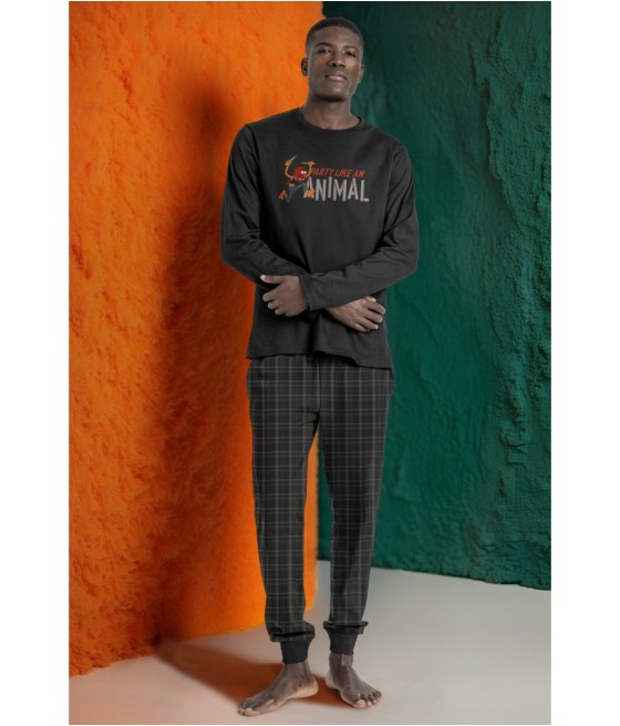 Pijama invierno hombre Disney Animal party algodón