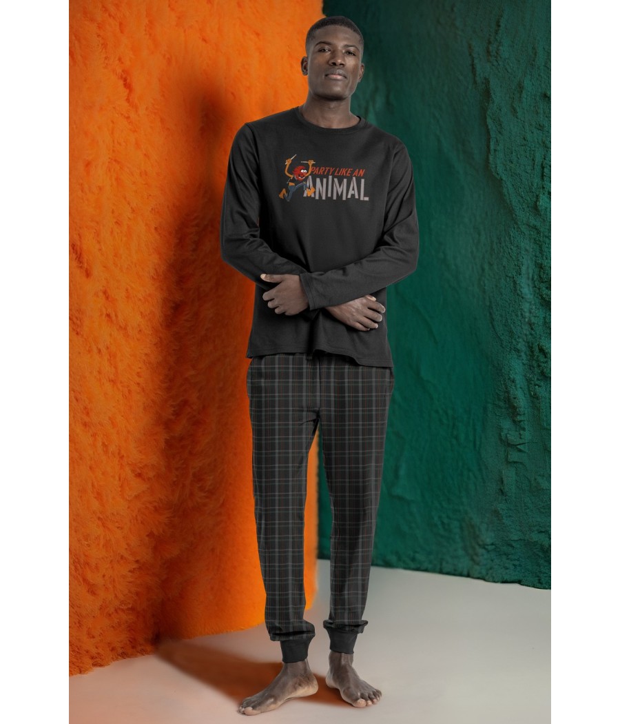 Pijama invierno hombre Disney Animal party algodón