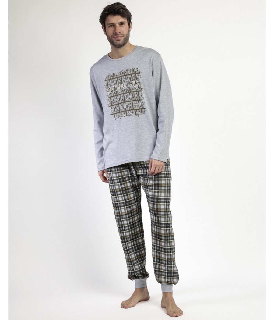 Pijama invierno hombre Admas Never Give