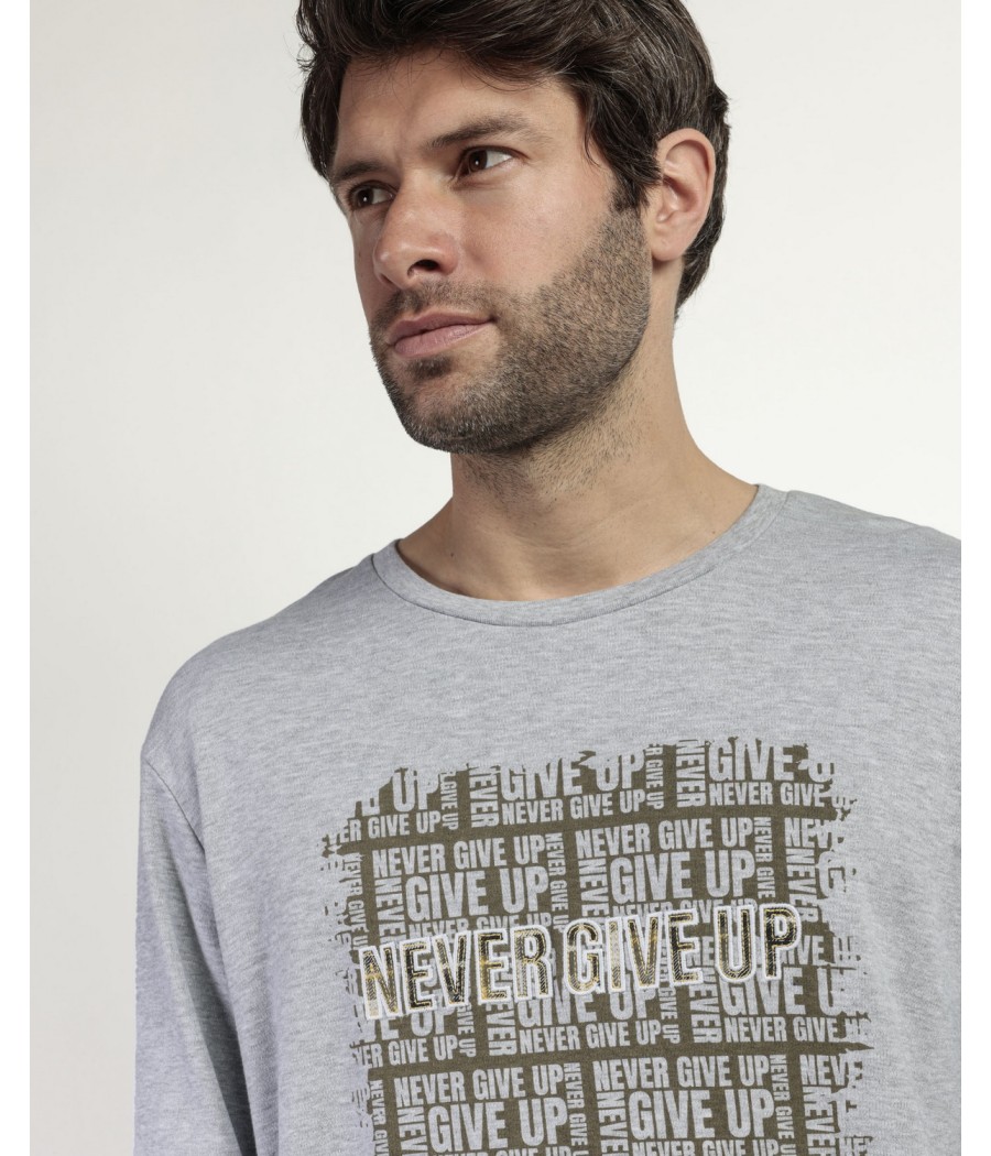 Pijama invierno hombre Admas Never Give