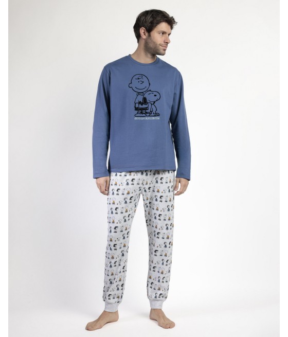 Pijama invierno hombre PEANUTS Snoopy algodón