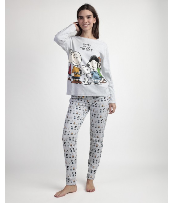 Pijama invierno mujer Peanuts Snoopy the best algodón