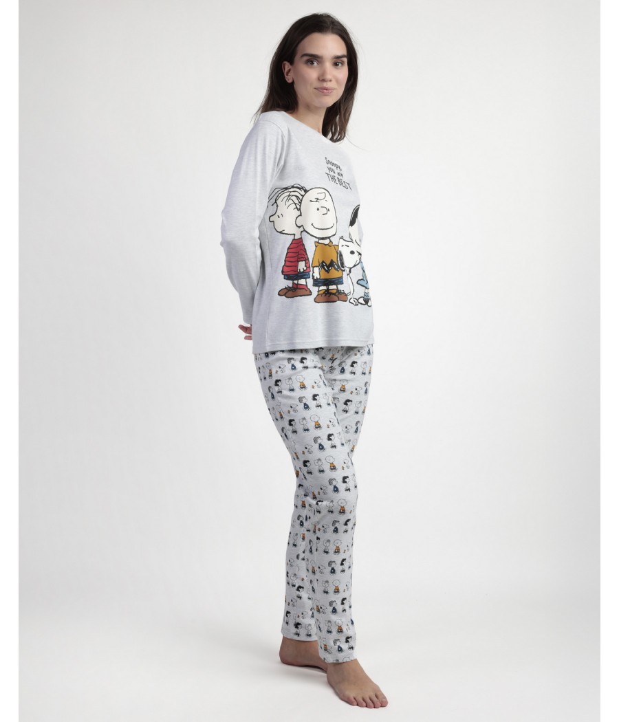 Pijama invierno mujer Peanuts Snoopy the best algodón