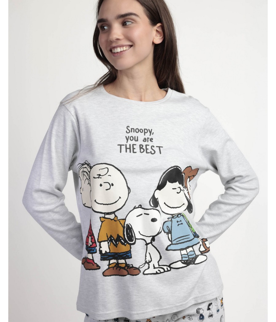 Pijama invierno mujer Peanuts Snoopy the best algodón