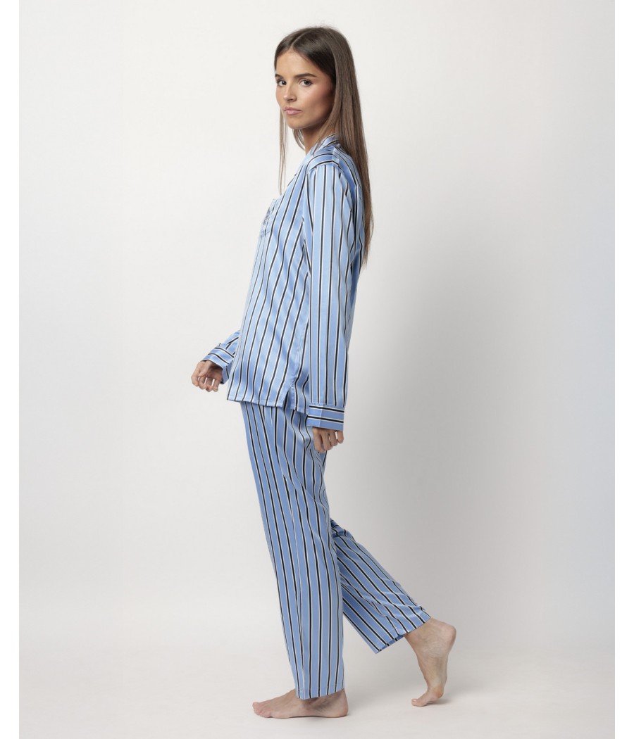 Pijama invierno abierto mujer Admas classic raso