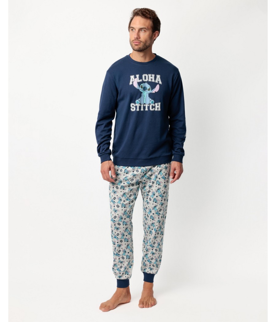 Pijama invierno hombre Disney Stitch Aloha