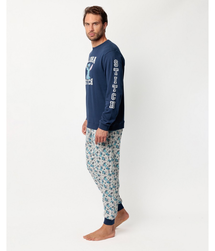 Pijama invierno hombre Disney Stitch Aloha