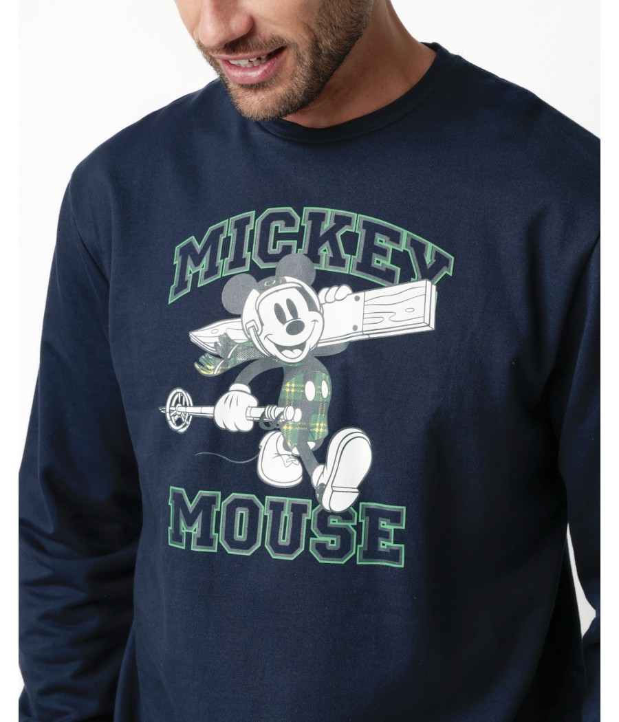 Pijama invierno hombre Disney 28 Mouse sky algodón