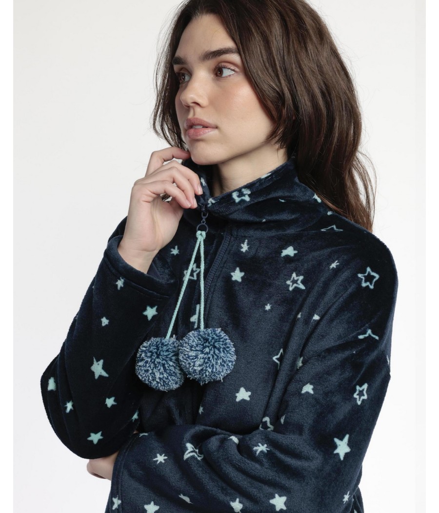 Bata invierno mujer ADMAS stay at home cremallera