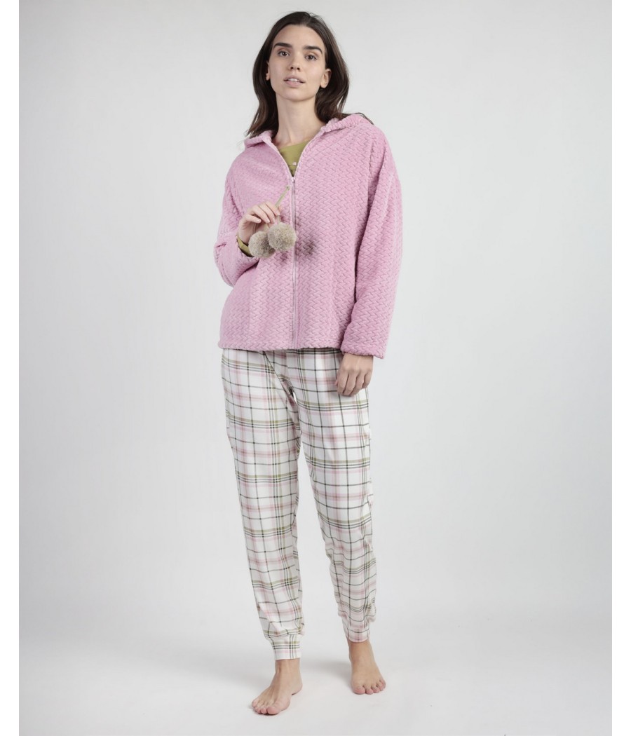 Bata invierno mujer ADMAS capucha cremallera