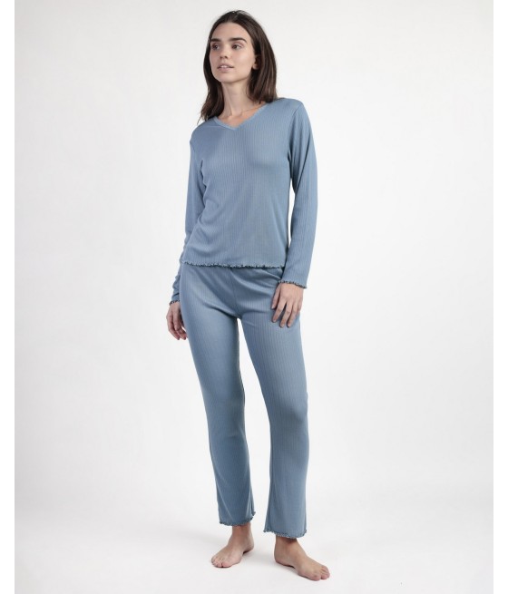 Pijama invierno mujer Admas punto canalé