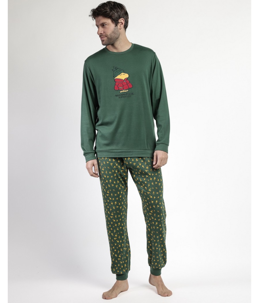 Pijama invierno hombre Peanuts Emilio familiar algodón