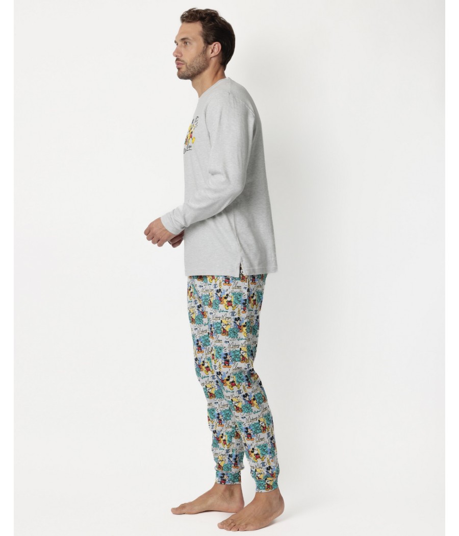 Pijama invierno hombre Disney 28 Mickey clássic algodón