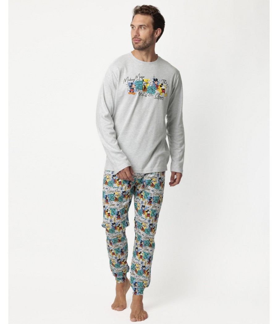 Pijama invierno hombre Disney 28 Mickey clássic algodón