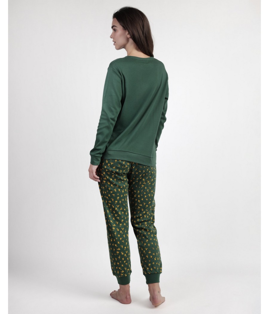 Pijama invierno mujer Peanuts Emilio algodón