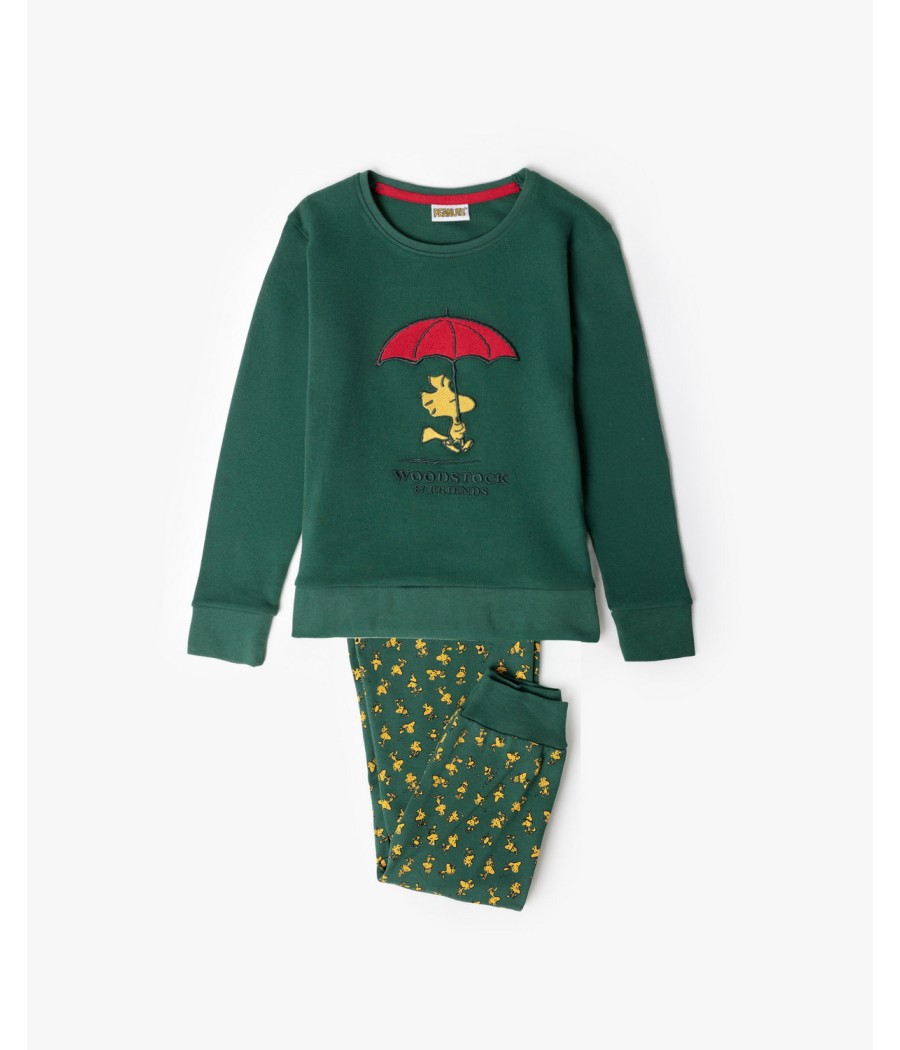 Pijama invierno niña Peanuts Emilio familiar algodón