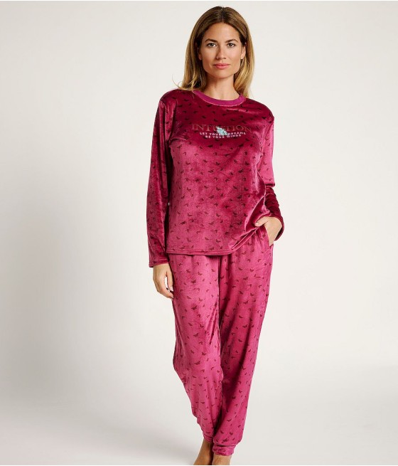 Pijama invierno mujer Muydemi Butterflies terciopelo