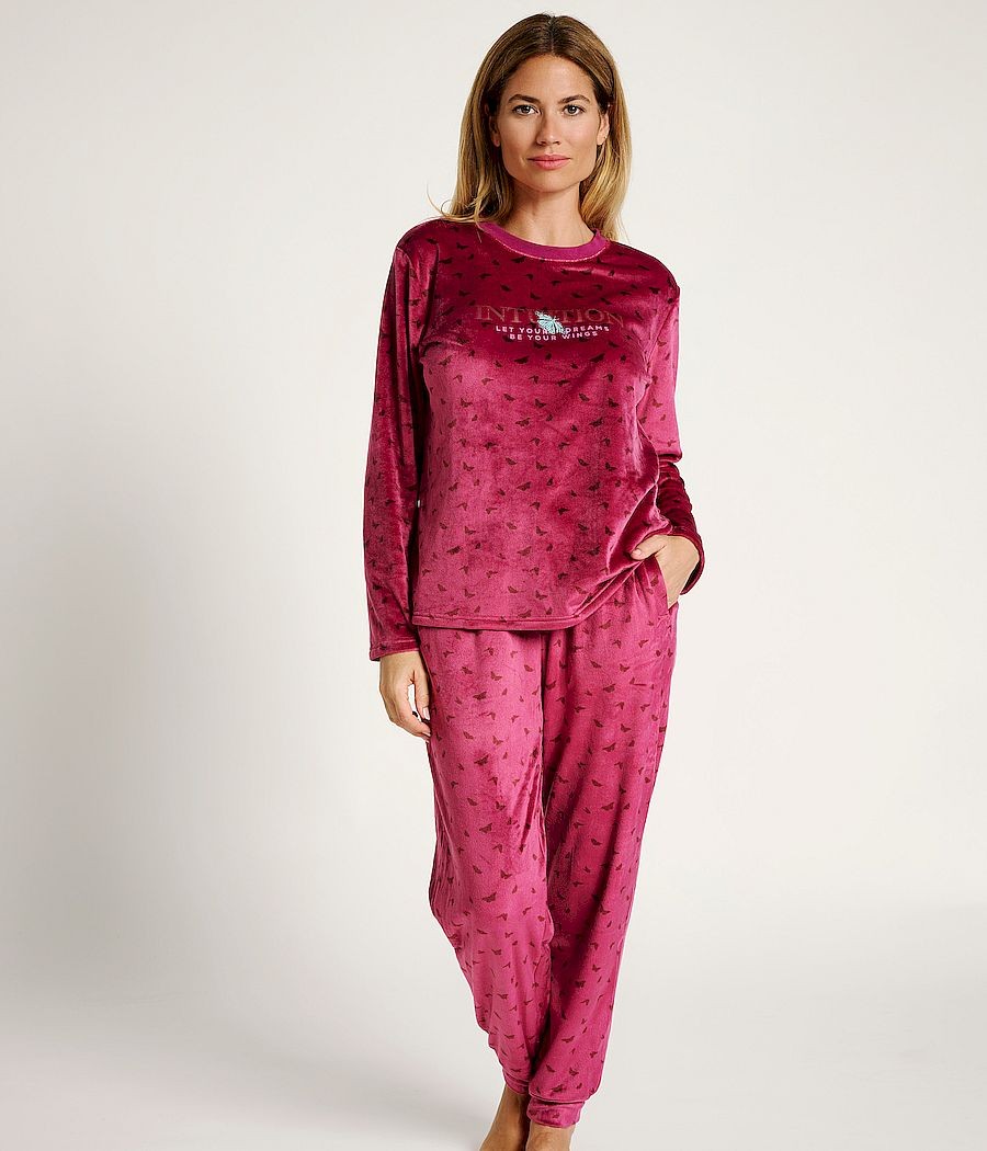 Pijama invierno mujer Muydemi Butterflies terciopelo