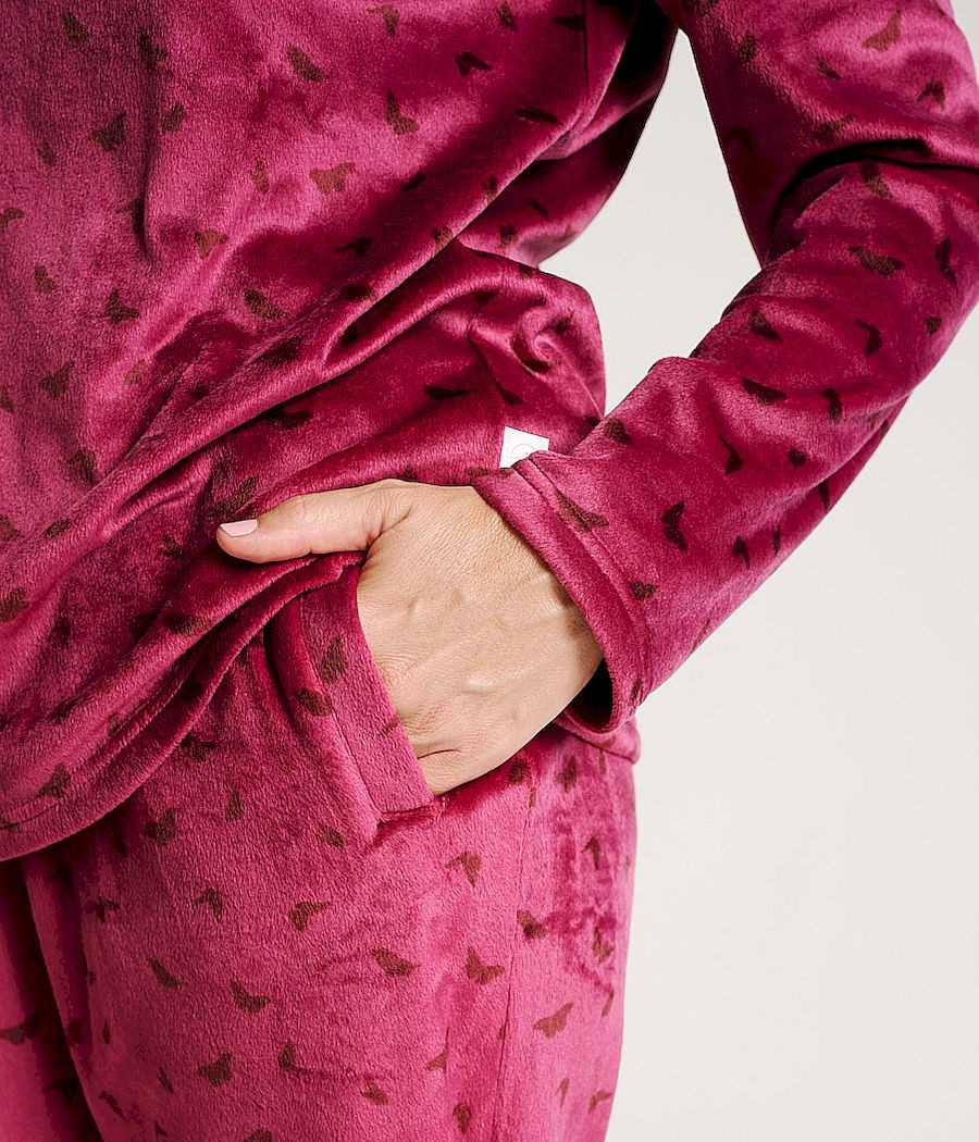 Pijama invierno mujer Muydemi Butterflies terciopelo