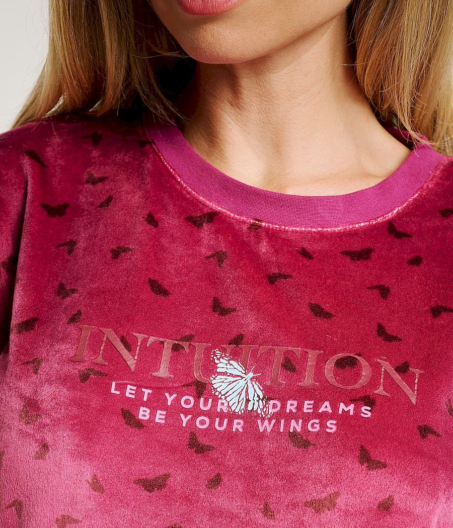 Pijama invierno mujer Muydemi Butterflies terciopelo