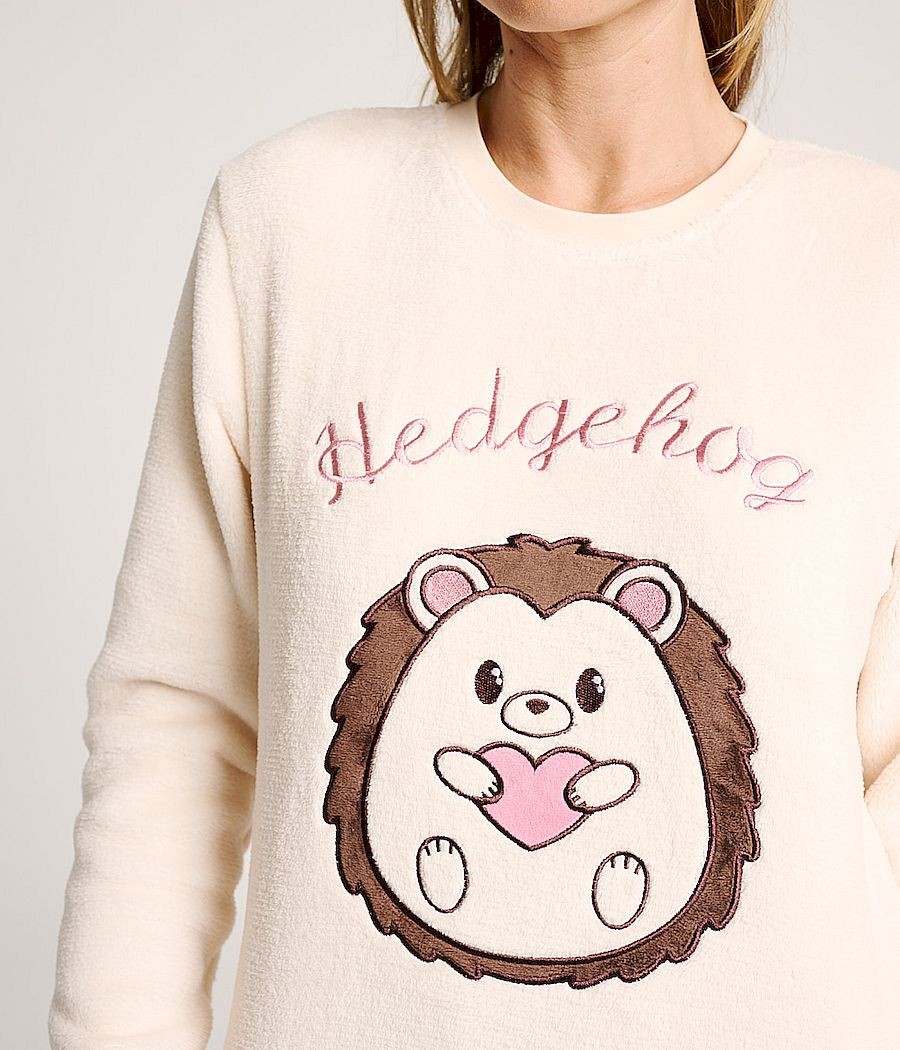 Pijama invierno mujer Muydemi Erizo coralina