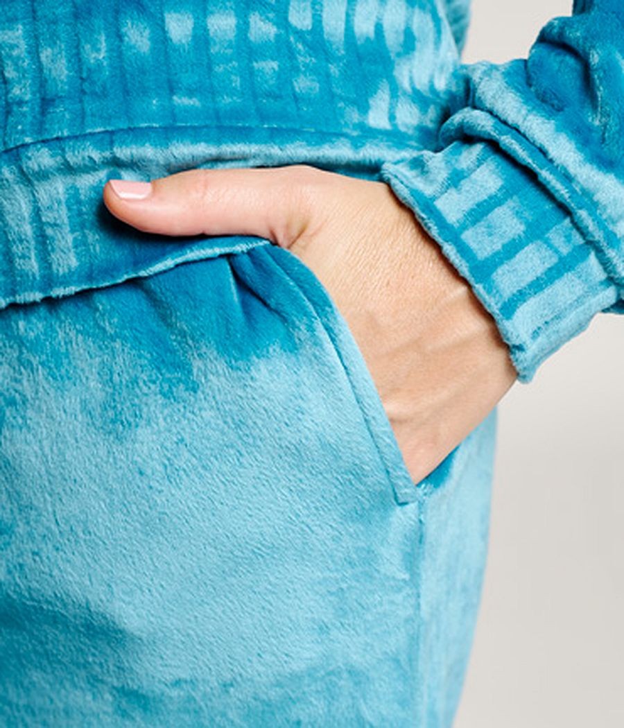 Pijama invierno mujer Muydemi Soft turquesa terciopelo