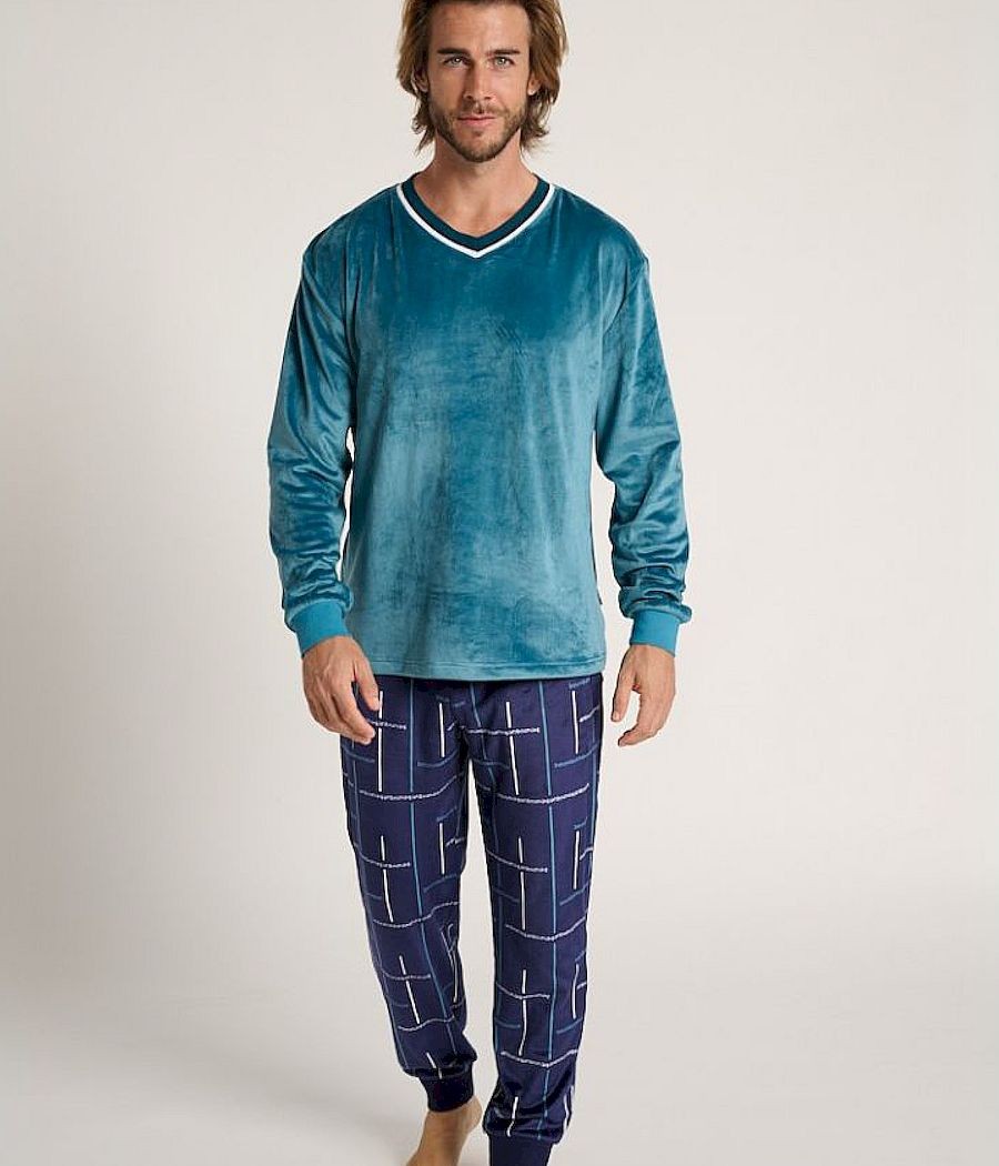 Pijama invierno hombre Muydemi MDM microvelour