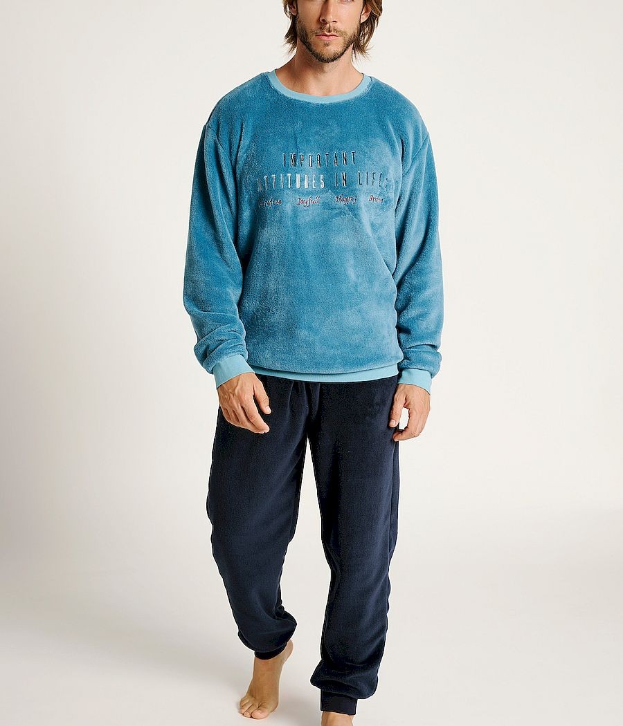 Pijama invierno hombre Muydemi MDM coralina