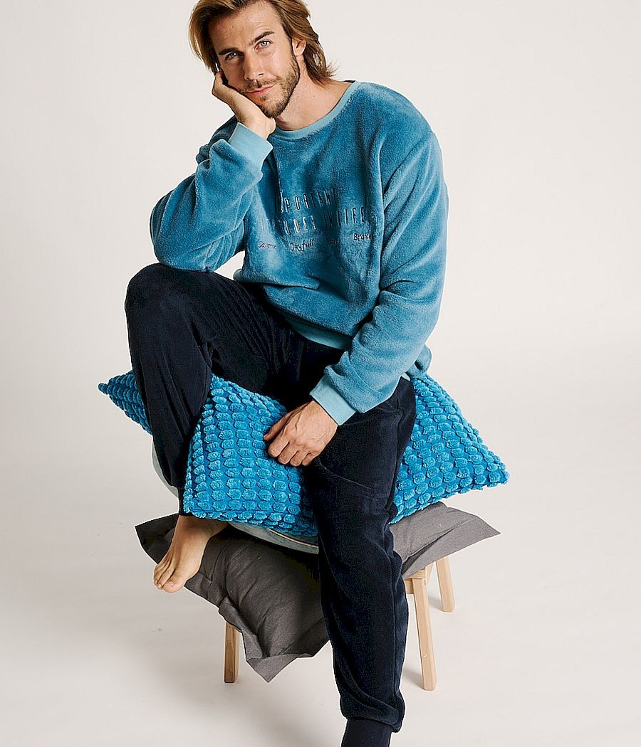 Pijama invierno hombre Muydemi MDM coralina