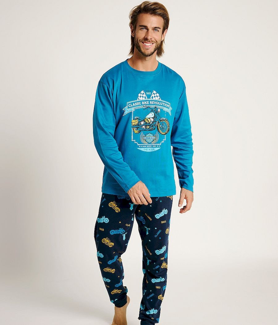Pijama invierno hombre Muydemi Harley algodón