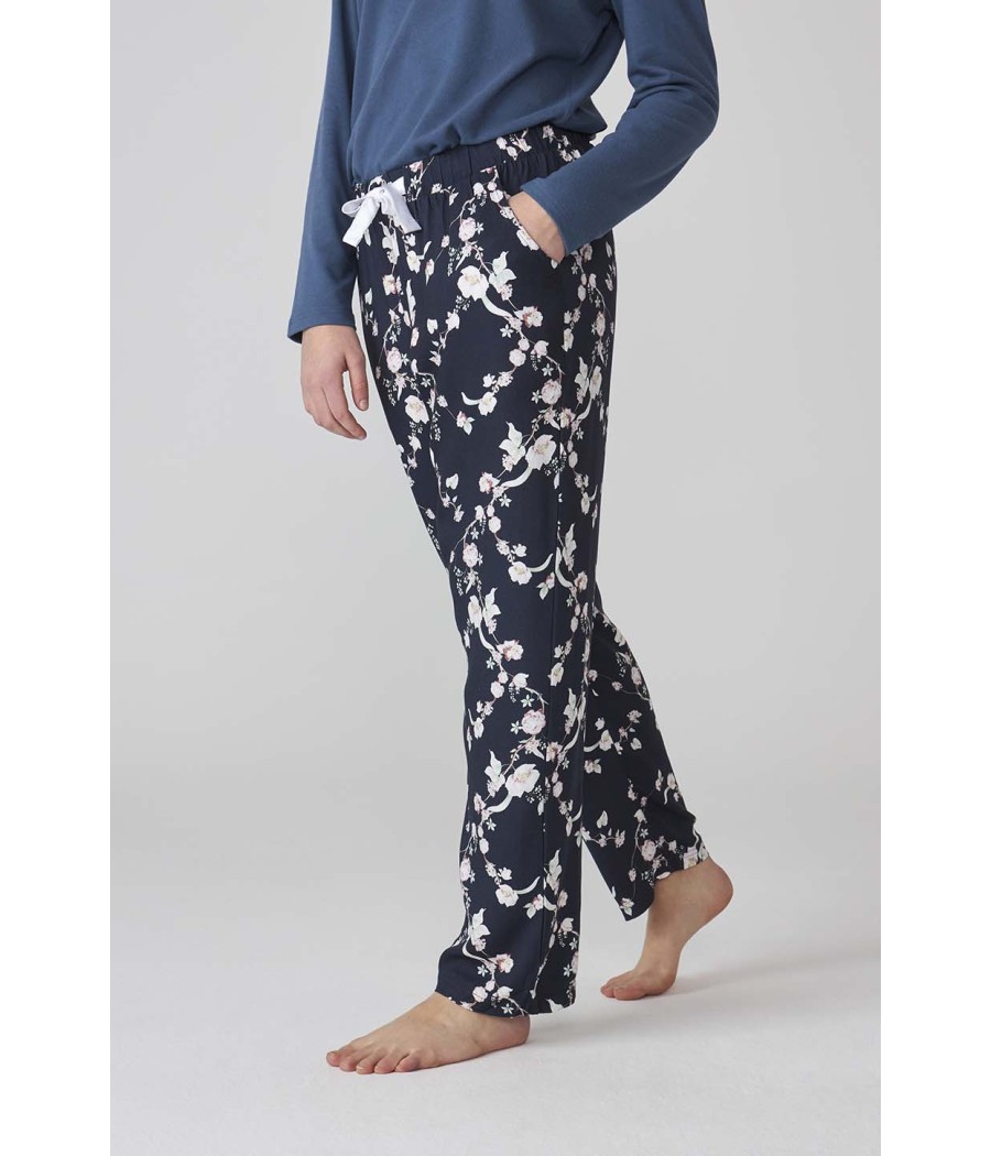 Pijama invierno mujer J&J Brothers viscosa combinado