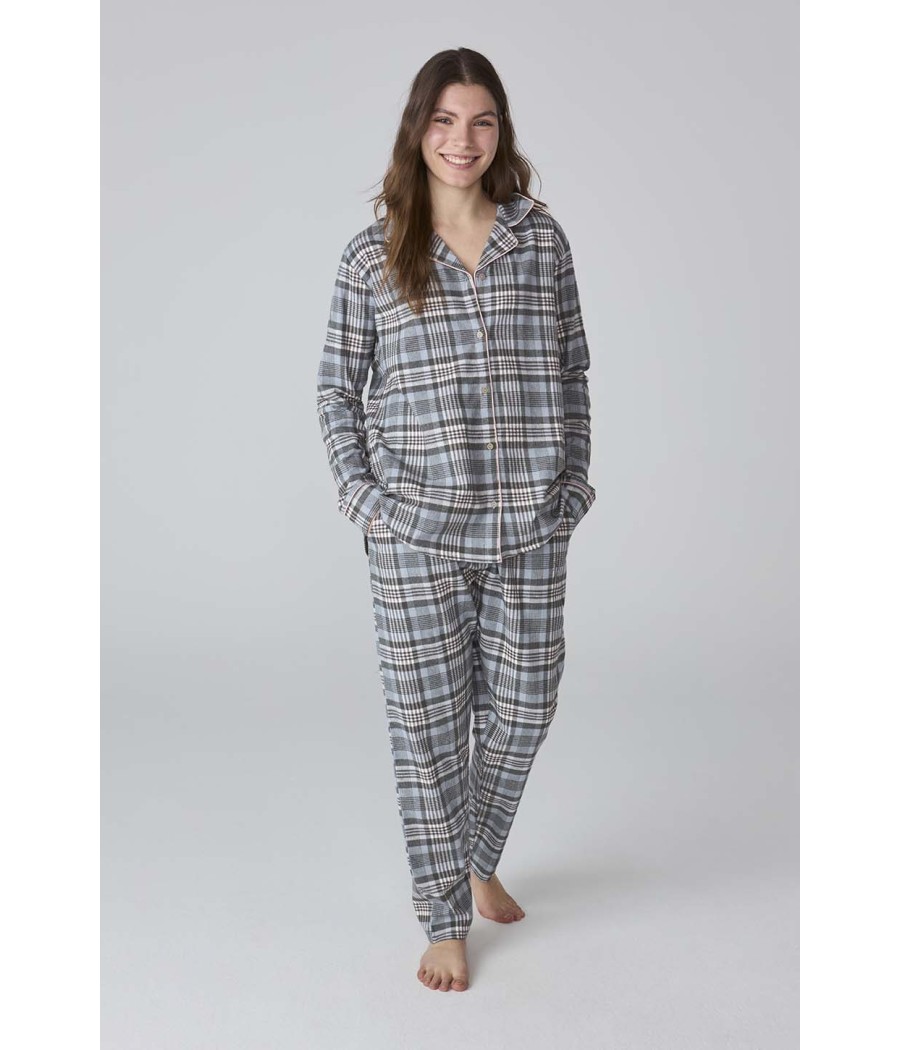 Pijama invierno mujer J&J Brothers abierto franela