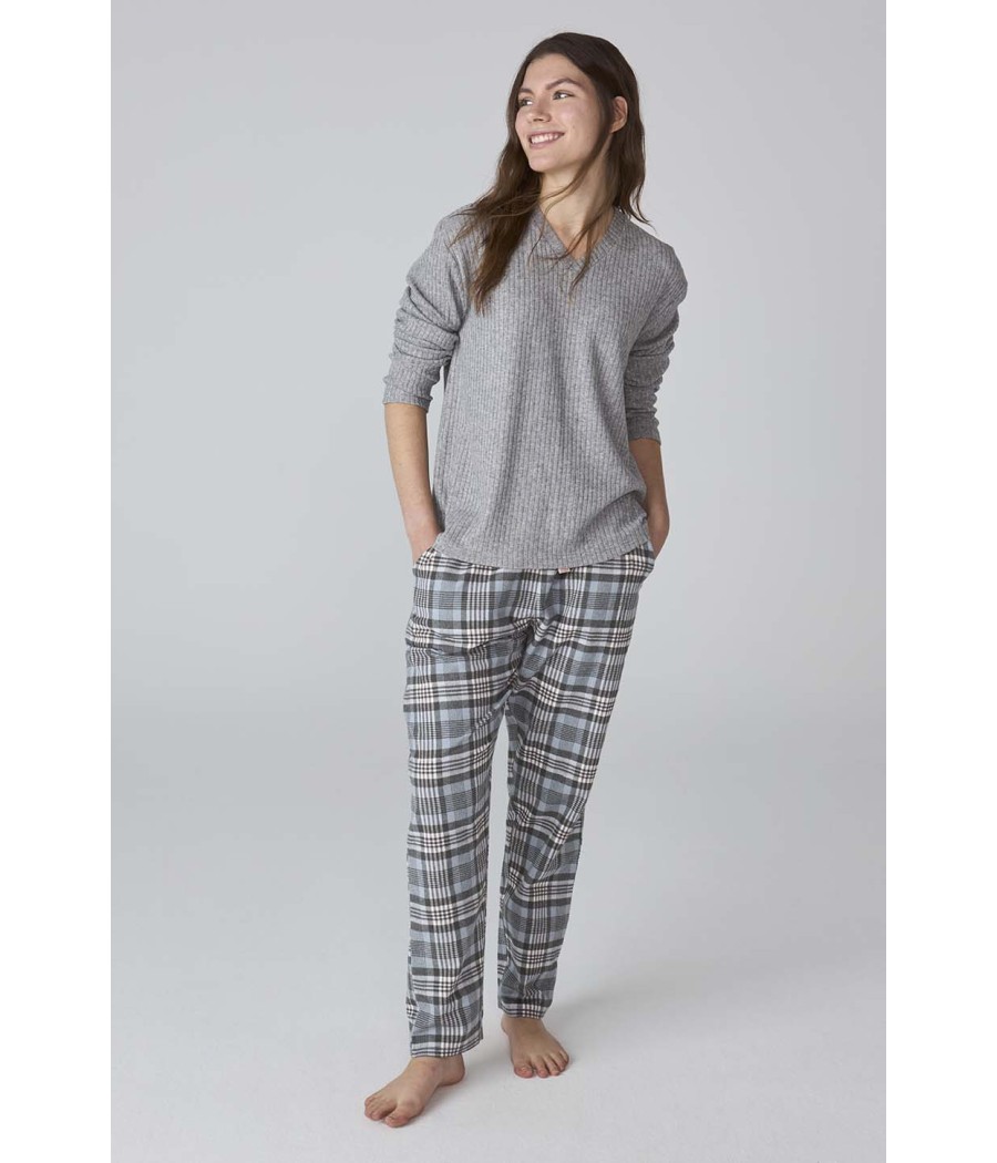 Pijama invierno mujer J&J Brothers punto franela