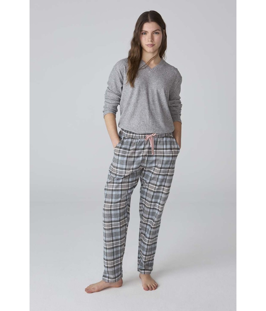 Pijama invierno mujer J&J Brothers punto franela